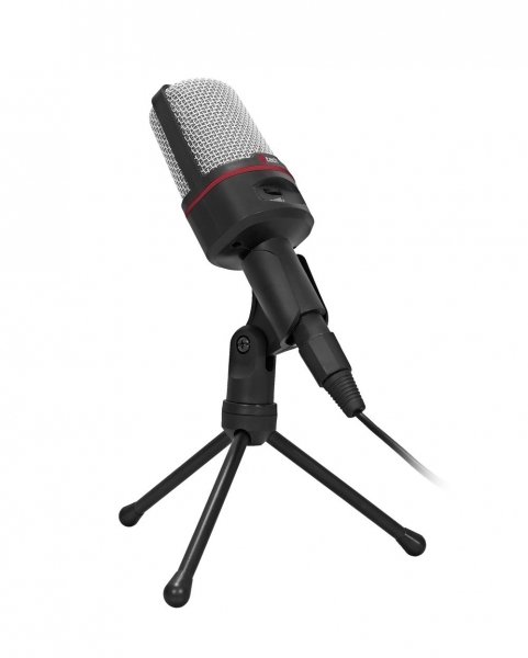 Stolní mikrofon C-TECH MIC-02, 3,5" stereo jack, 2.5m - obrázek produktu