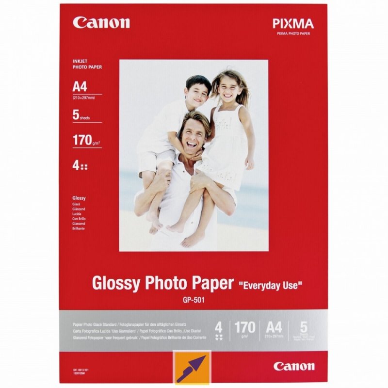 Canon GP-501, 10x15 fotopapír lesklý, 5 ks, 210g - obrázek produktu
