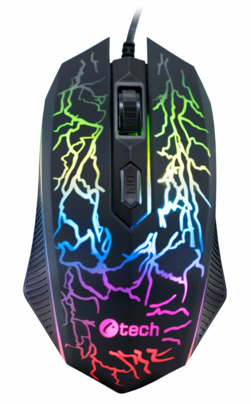 Herní myš C-TECH Tychon (GM-03P), casual gaming, herní, 7 barev podsvícení, 3200DPI, USB - obrázek produktu
