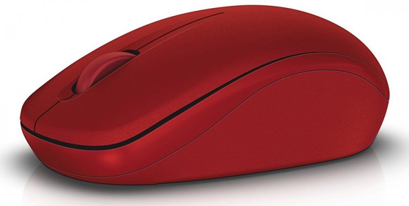 Dell myš, bezdrátová WM126 k notebooku, červená - obrázek č. 1