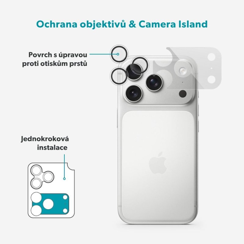 Epico Clear AntiReflective Lens Protector iPhone 18 Pro - obrázek č. 4