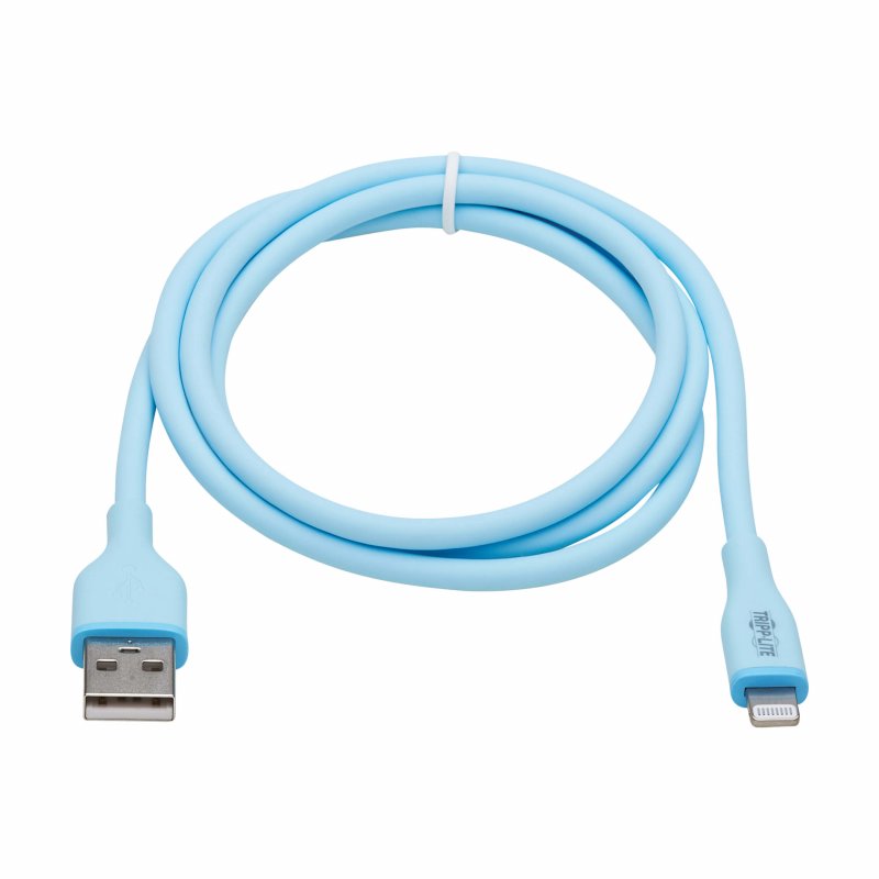 Tripplite Kabel USB-A/ Lightning Synch/ Nabíjení,MFi,Samec/ Samec,Safe-IT Antibakt,flex,sv.modrá, 0.91m - obrázek č. 1