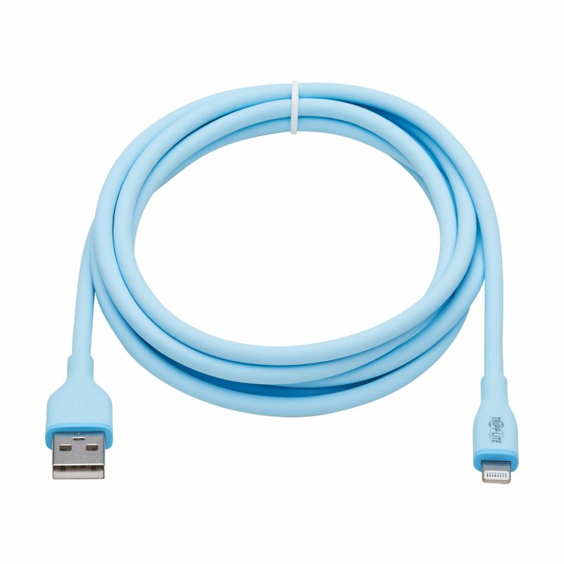 Tripplite Kabel USB-A / Lightning Synch/ Nabíjení,MFi,Samec/ Samec,Safe-IT Antibakt,flex,sv.modrá,1.83m - obrázek č. 1