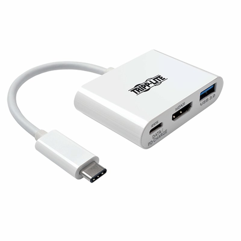 Tripplite Adaptér USB-C /  HDMI 4K, s USB-A, s nabíjením PD, HDCP, bílá - obrázek produktu