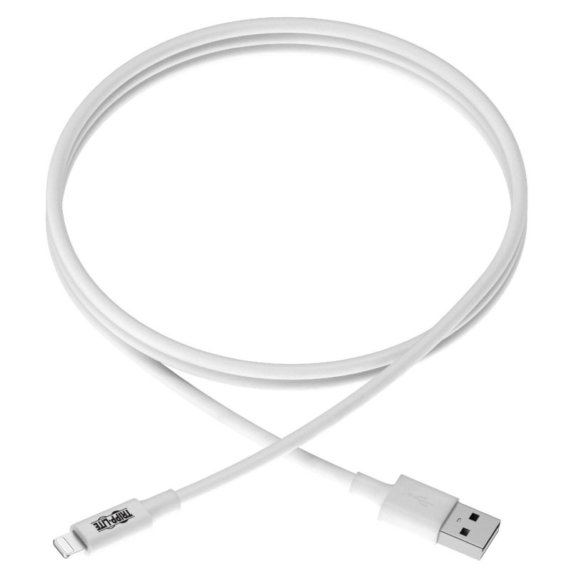 Kabel USB-A 2.0 /  Lightning Synchronizace/ Nabíjení, MFi Certified, Samec/ Samec, bílá, 1.83m - obrázek č. 1