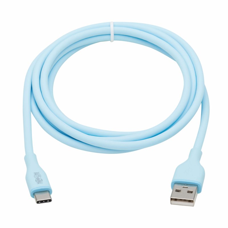 Tripplite Kabel USB-A/ USB-C,USB 2.0(Samec/ Samec),Antibakteriální Safe-IT,flexibilní, sv. modrá,1.83m - obrázek č. 1
