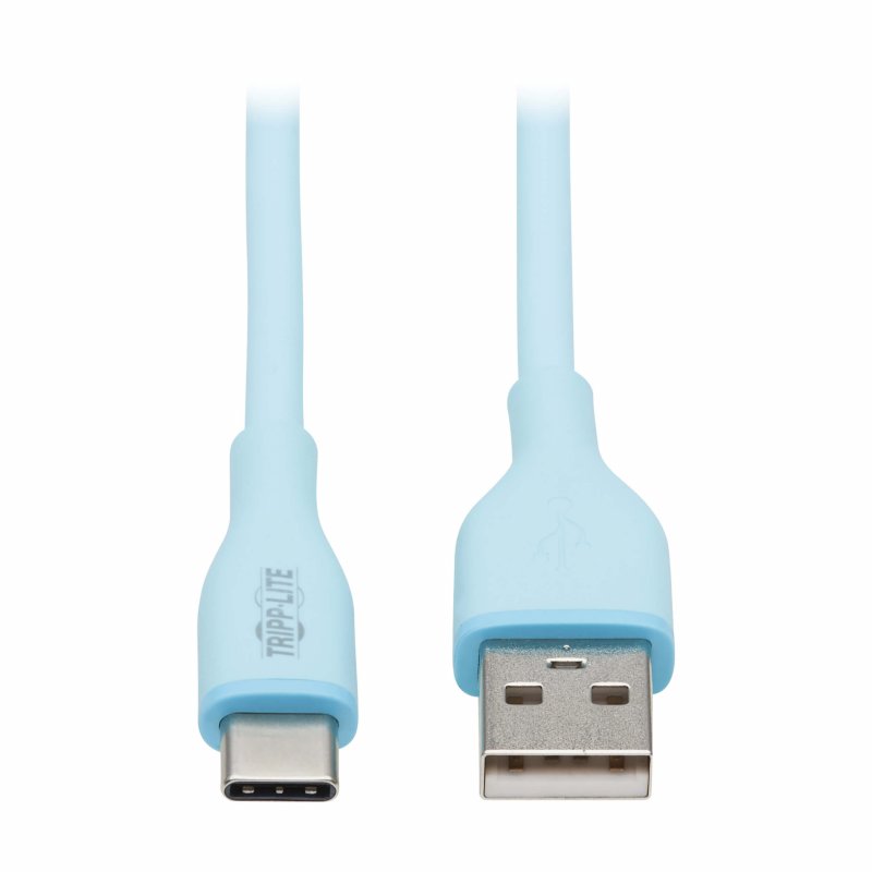 Tripplite Kabel USB-A/ USB-C,USB 2.0(Samec/ Samec),Antibakteriální Safe-IT,flexibilní, sv. modrá,1.83m - obrázek produktu