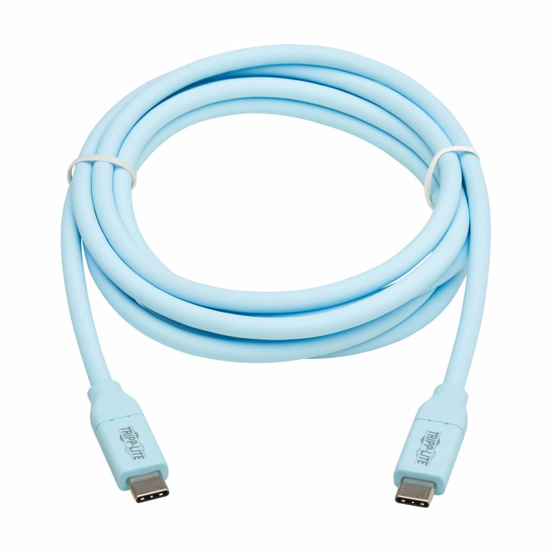 Tripplite Kabel USB-C(Samec/ Samec),USB 2.0,Antibakteriální Safe-IT,ultra flexibilní,sv. modrá,1.83m - obrázek č. 1