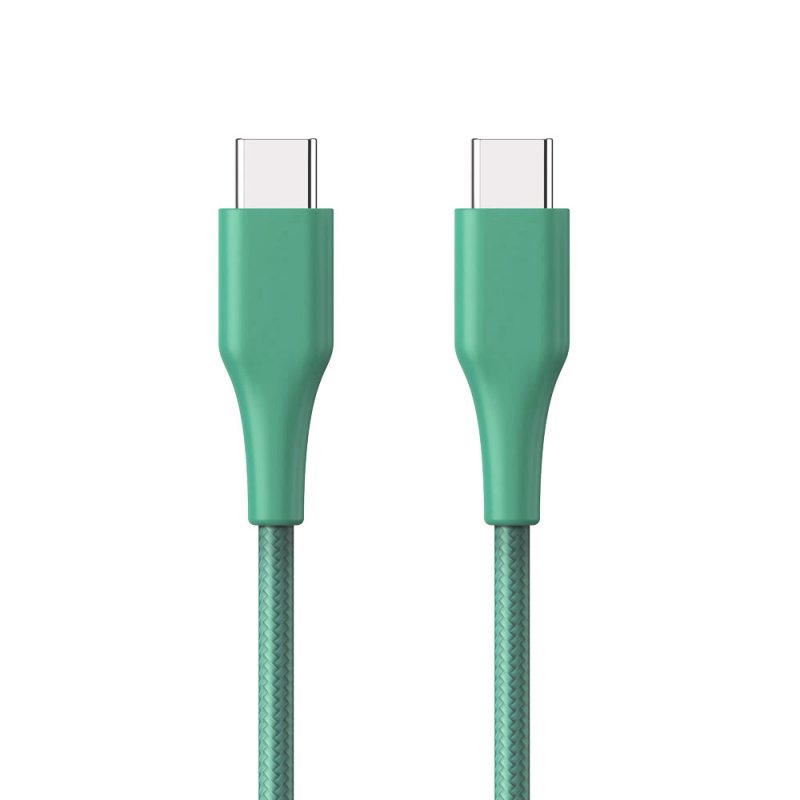 ER POWER kabel USB-C/ C GRS 60W 120cm zelený - obrázek produktu