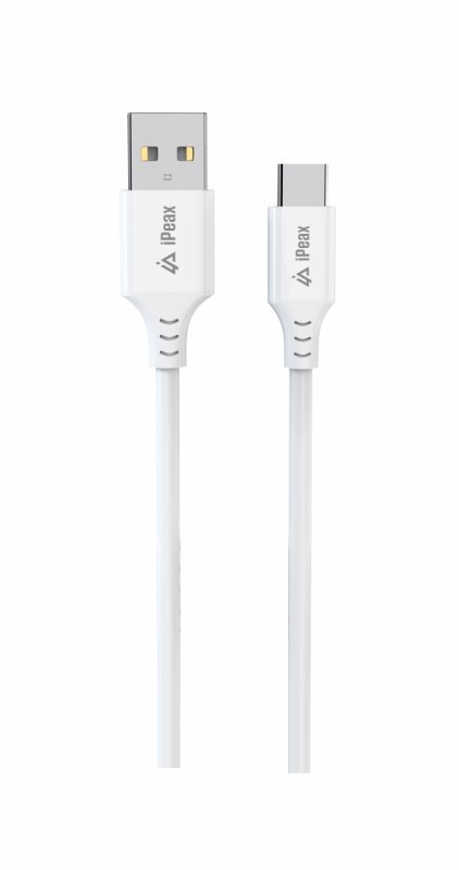 TPU KABEL USB-A  /  USB-C 1M, USB 2.0 BÍLÝ - obrázek č. 1