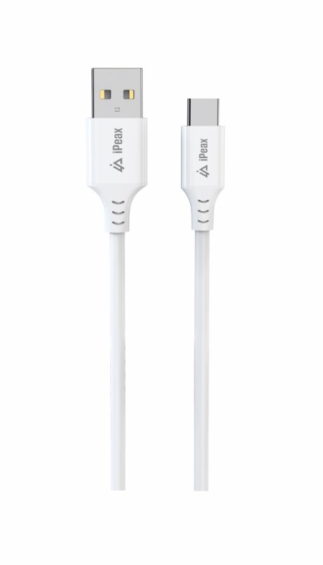 TPU KABEL USB-A  /  USB-C 1,5M, USB 2.0 BÍLÝ - obrázek č. 1