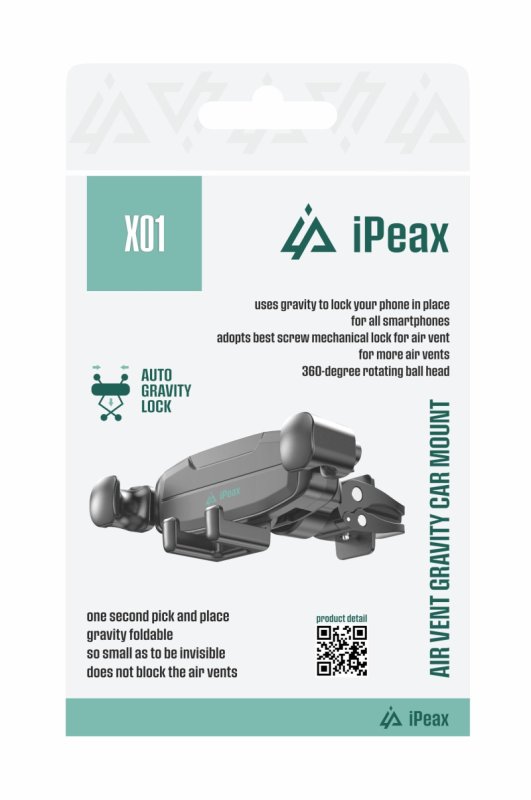 DRŽÁK DO AUTA X01 ČERNÝ - obrázek produktu