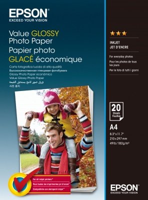 EPSON Value Glossy Photo Paper A4 20 sheet - obrázek produktu
