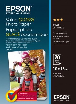 EPSON Value Glossy Photo Paper 10x15cm 20 sheet - obrázek produktu