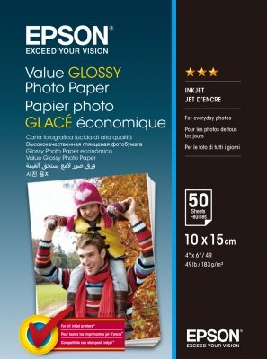 EPSON Value Glossy Photo Paper 10x15cm 50 sheet - obrázek produktu