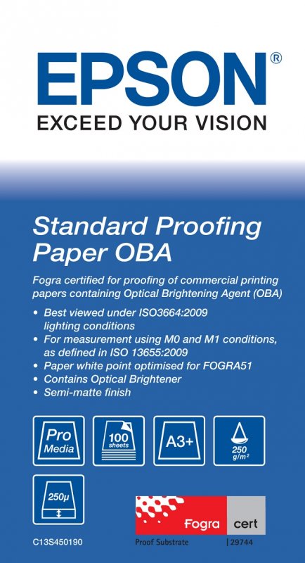 EPSON Standard Proofing Paper OBA DIN A3+ 100 Sh - obrázek produktu