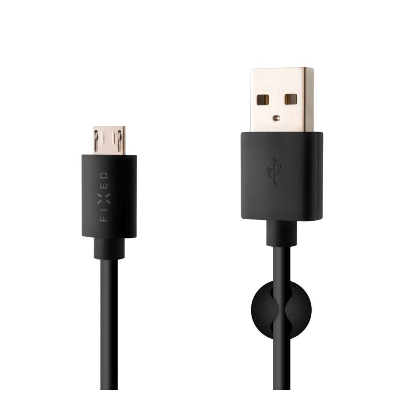 FIXED Kabel Micro USB, 2,4A, černý - obrázek produktu