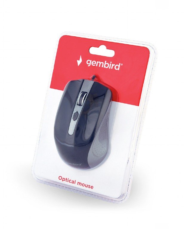 Gembird MUS-4B-01-GB/ Cestovní/ Optická/ Drátová USB/ Černá-stříbrná - obrázek č. 2
