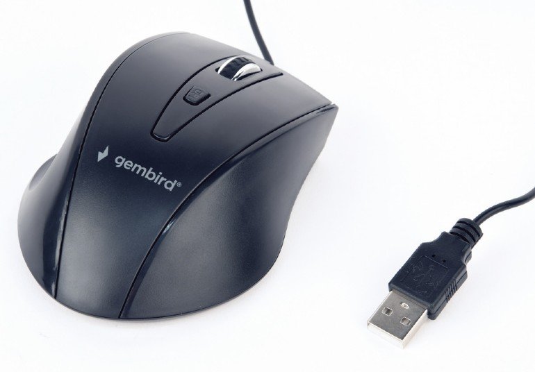 Gembird drátová myš MUS-4B-02, černá - obrázek produktu
