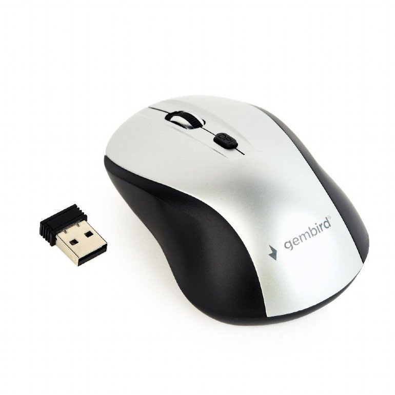 Gembird bezdrátová myš MUSW-4B-02-BS, stříbrná - obrázek produktu