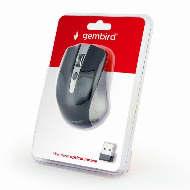 Gembird bezdrátová myš MUSW-4B-04-GB černostříbrná - obrázek č. 2