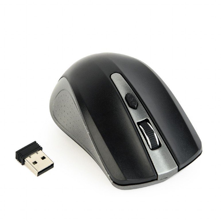 Gembird bezdrátová myš MUSW-4B-04-GB černostříbrná - obrázek č. 1