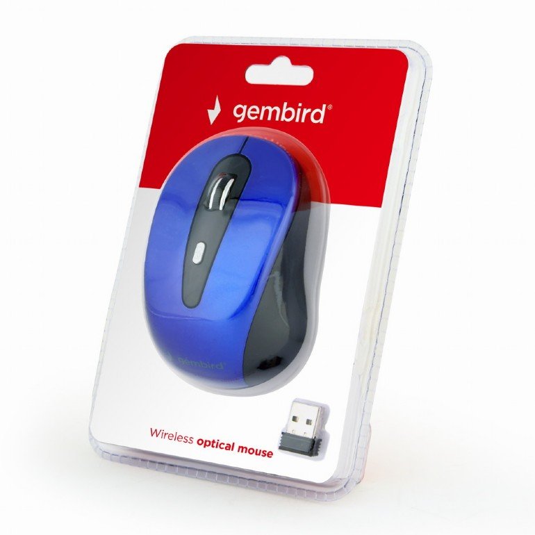 Gembird bezdrátová USB myš, 6 tlačítek, modrá - obrázek č. 2