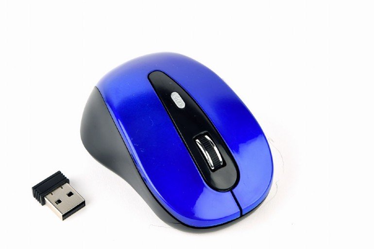 Gembird bezdrátová USB myš, 6 tlačítek, modrá - obrázek č. 1