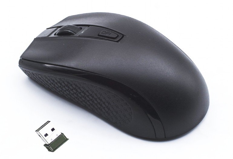 Gembird myš MUSW-107, bezdrátová, USB, černá - obrázek produktu