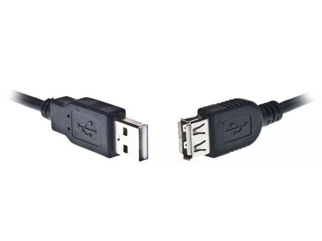 GEMBIRD kabel USB 2.0 AM-AF, 3m, černý - obrázek produktu