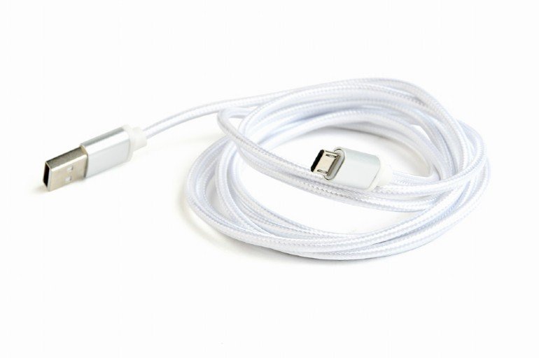 GEMBIRD Opletaný MicroUSB - USB 2.0,  M/ M, 1,8 m, stříbrný - obrázek produktu