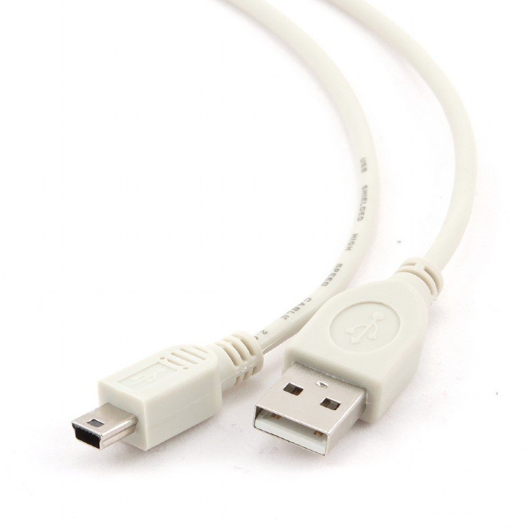 GEMBIRD USB 2.0 - Mini-USB, 0,9m, M/ M, bílý - obrázek produktu