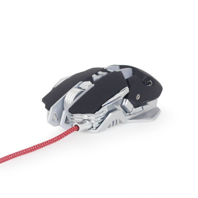 GEMBIRD programovatelná herní myš, ergo, 4000 černostříbrná - obrázek č. 1