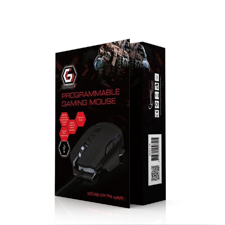 GEMBIRD programovatelná herní myš, ergo, 4000 černá - obrázek č. 8