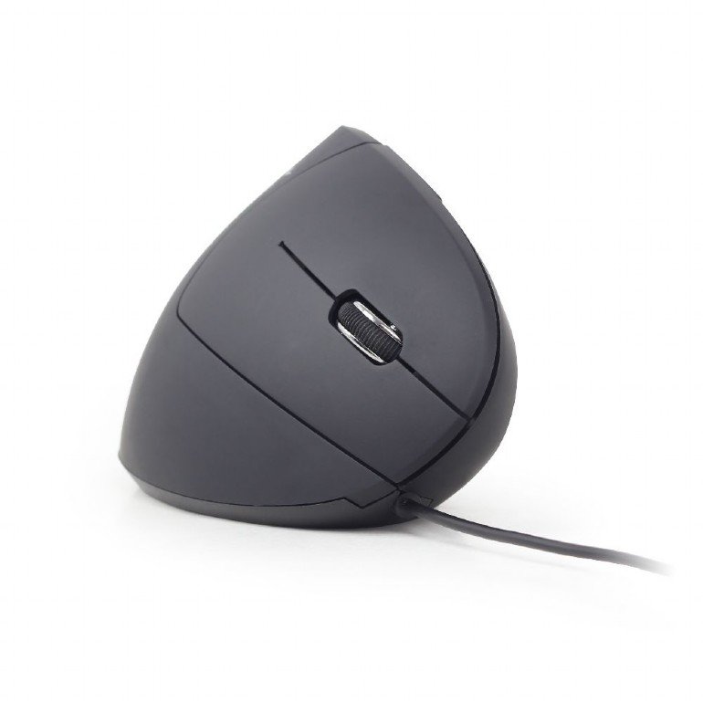 GEMBIRD vertikální optická myš, drátová, černá - obrázek produktu