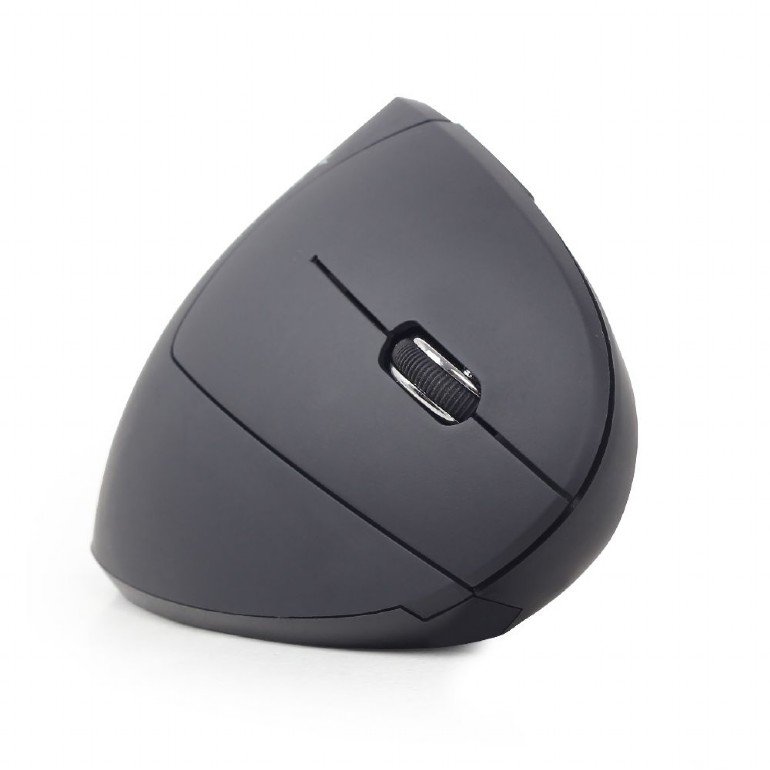 GEMBIRD vertikální optická myš, bezdrátová, černá - obrázek produktu