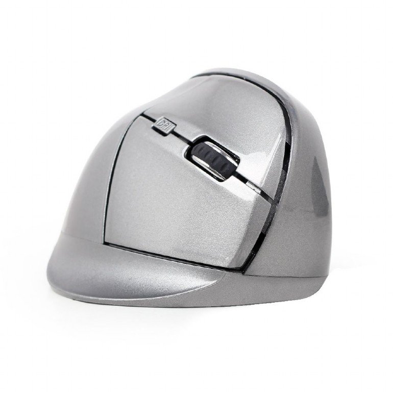 GEMBIRD vertikální optická myš, bezdrátová, šedá - obrázek produktu