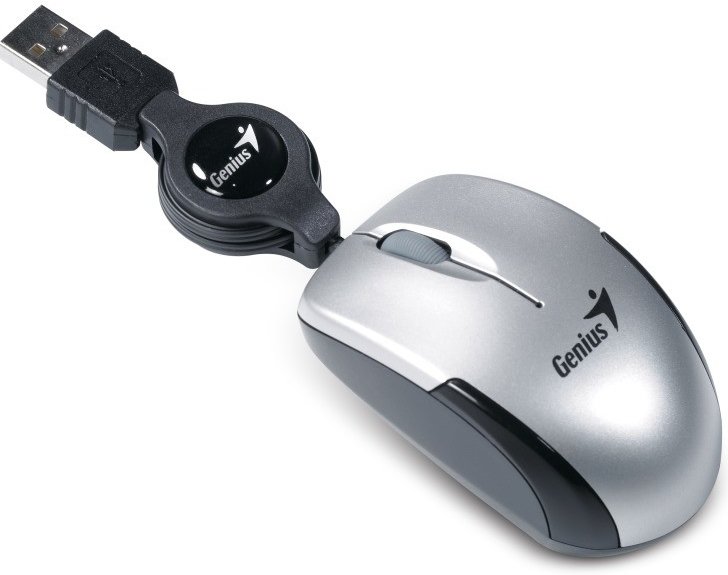 Myš GENIUS Micro Traveler V2, USB silver - obrázek produktu