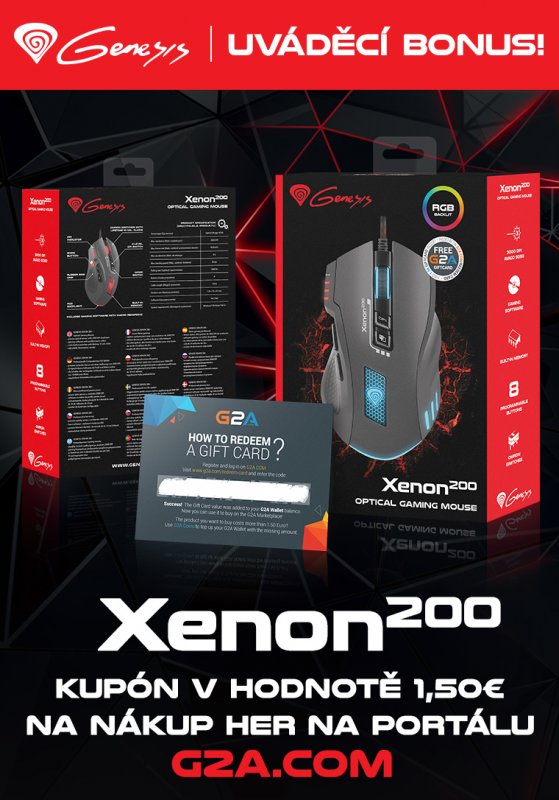 Genesis herní optická myš XENON 200/ 3200 DPI/ Herní/ Optická/ Pro praváky/ Drátová USB/ Černá - obrázek č. 4