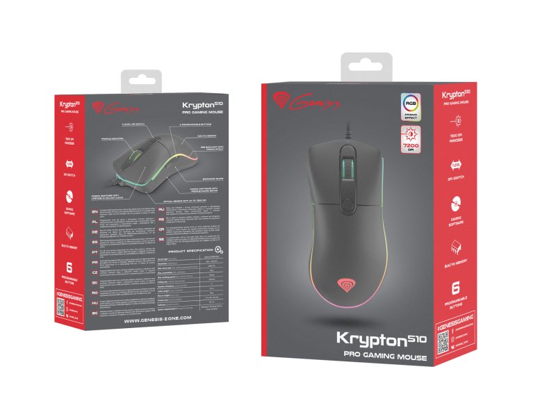 Herní myš Genesis Krypton 510, RGB, 8000 DPI, RGB podsvícení, software - obrázek č. 4