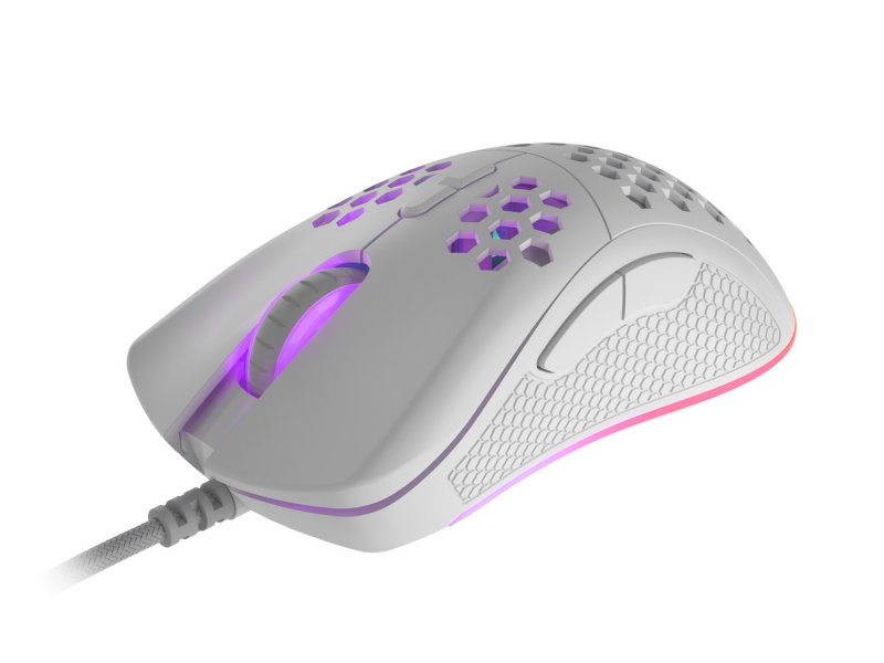 Genesis herní optická myš KRYPTON 550/ RGB/ 8000 DPI/ Herní/ Optická/ Pro praváky/ Drátová USB/ Bílá - obrázek č. 2