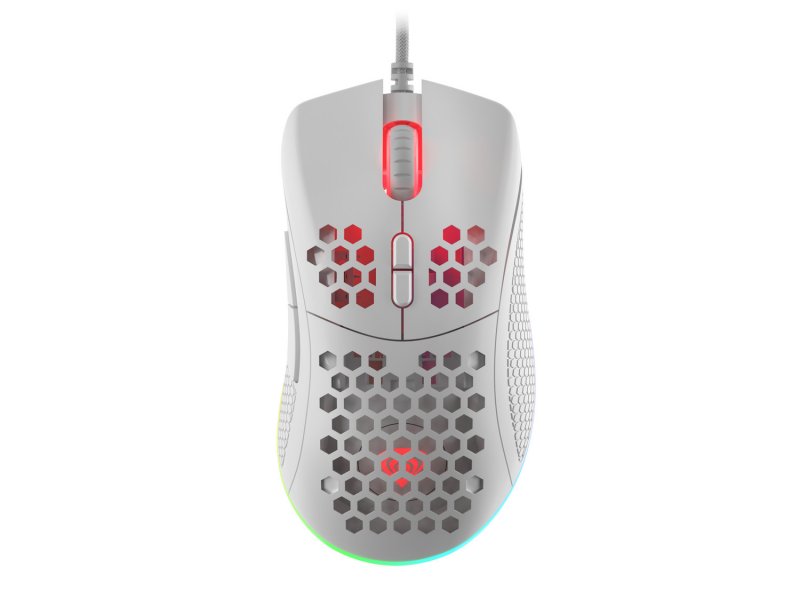 Genesis herní optická myš KRYPTON 550/ RGB/ 8000 DPI/ Herní/ Optická/ Pro praváky/ Drátová USB/ Bílá - obrázek produktu