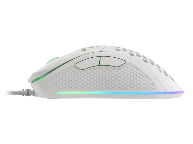 Genesis herní optická myš KRYPTON 550/ RGB/ 8000 DPI/ Herní/ Optická/ Pro praváky/ Drátová USB/ Bílá - obrázek č. 4