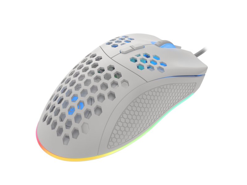 Genesis herní optická myš KRYPTON 550/ RGB/ 8000 DPI/ Herní/ Optická/ Pro praváky/ Drátová USB/ Bílá - obrázek č. 9