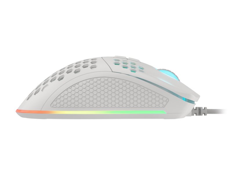 Genesis herní optická myš KRYPTON 550/ RGB/ 8000 DPI/ Herní/ Optická/ Pro praváky/ Drátová USB/ Bílá - obrázek č. 5