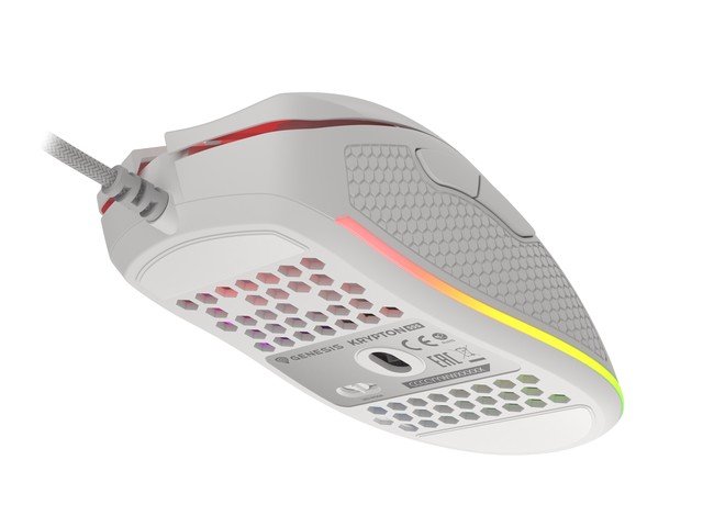 Genesis herní optická myš KRYPTON 555/ Herní/ Optická/ Drátová USB/ Bílá - obrázek č. 5