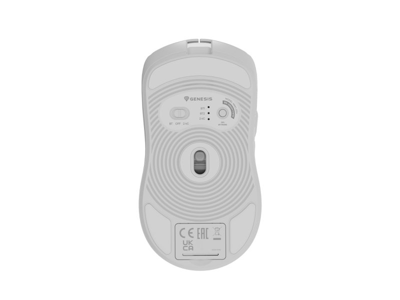 Genesis herní myš ZIRCON 500/ Herní/ Optická/ 10 000DPI/ Bezdrátová USB + Bluetooth/ Bílá - obrázek č. 2