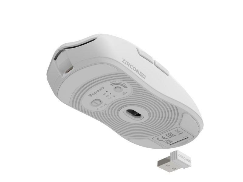Genesis herní myš ZIRCON 500/ Herní/ Optická/ 10 000DPI/ Bezdrátová USB + Bluetooth/ Bílá - obrázek č. 12
