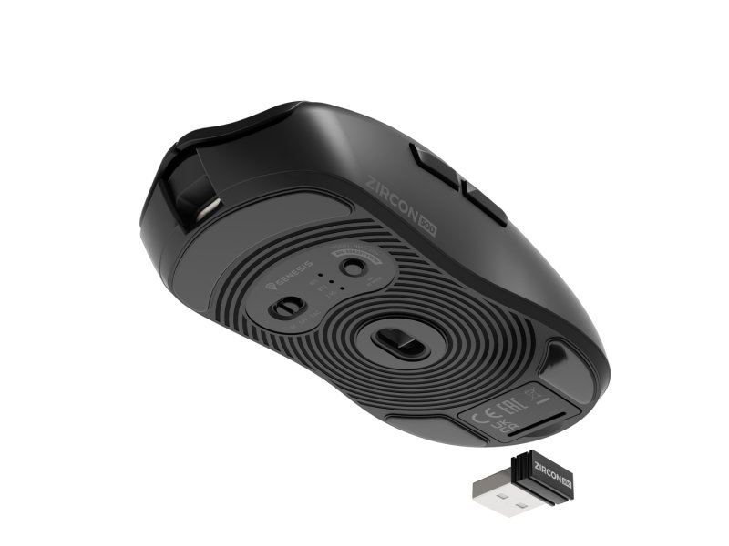 Genesis herní myš ZIRCON 500/ Herní/ Optická/ 10 000DPI/ Bezdrátová USB + Bluetooth/ Černá - obrázek č. 10