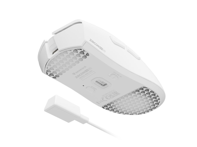 Herní bezdrátová myš Genesis ZIRCON 880 PRO / Herní / Optická / 30 000 DPI / USB+BT / Bílá - obrázek č. 2